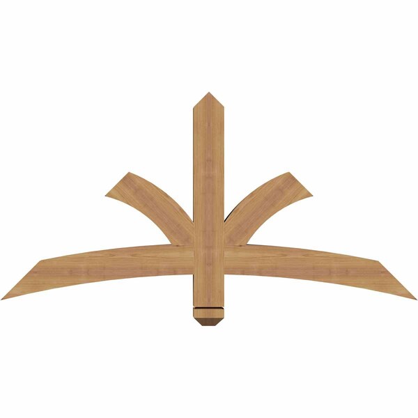 Ekena Millwork Davenport Timber Gable Bracket, Western Red Cedar, 48"W x 24"H x 3 1/2"D x 3 1/2"F, 12/12 Pitch GBW048X24X0404DAV00SWR - main